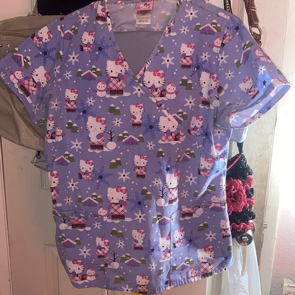 set hello kitty scrubs for any  people working in the medical field .